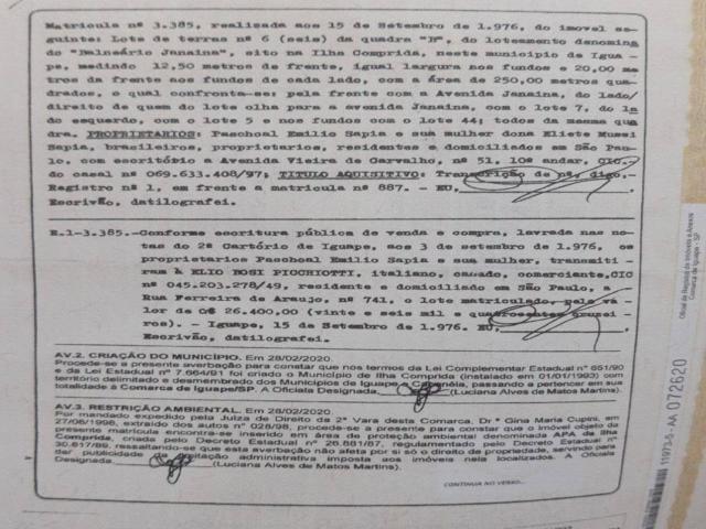 #598 - Área para Venda em Ilha Comprida - SP - 2