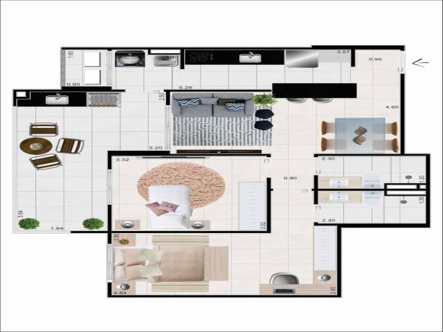 #2977 - Apartamento para Venda em Praia Grande - SP - 3